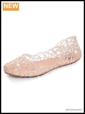 Women Flat Heel Summer Beach Jelly Flats Sandals